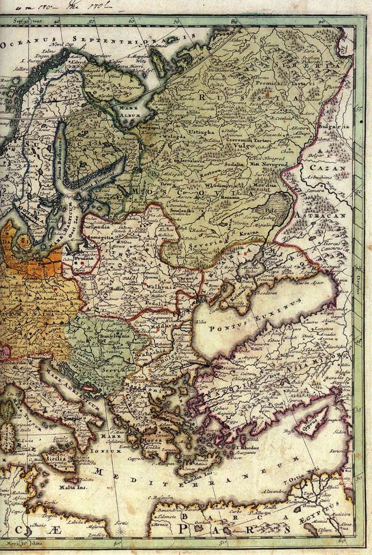 Карта приблизительно 1560х годов